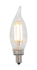 CA10 Antique Style Candelabra LED Light Bulb with Clear Glass Squirrel Cage Filament (47251)