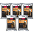 Set of 5 front view of Cappuccine Blended Coffee Frappe Mix Caramel Latte displayed on a white background