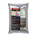 Cappuccino Horchata frappe mix packaging with nutrition label and colorful donkey illustration.