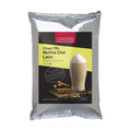 Cappuccino frappe mix package for vanilla chai latte on a white background