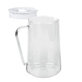 80 oz Capresso glass iced tea pitcher with white lid displayed on a white background
