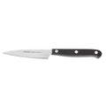 Peeling knife with black handle on a white background