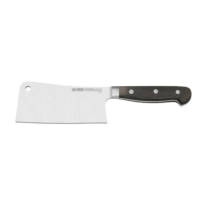 Carl Mertens Country 6″ Cleaver displayed horizontally on a white background
