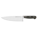 Carl Mertens Country 8″ Extra Wide Chef's Knife displayed horizontally on a white background