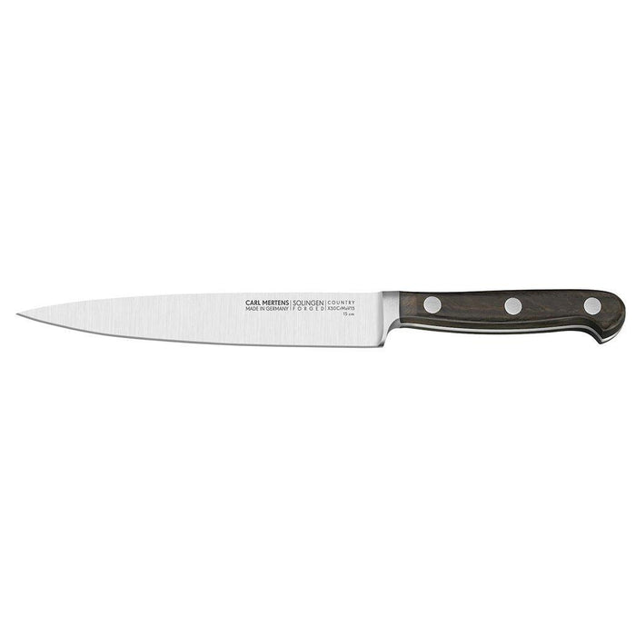 6 inch Carl Mertens Country Carving Knife displayed horizontally on a white background