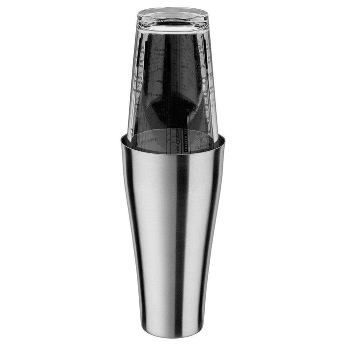 Carl Mertens Hampton Boston Shaker with Mixing Glass displayed on a white background