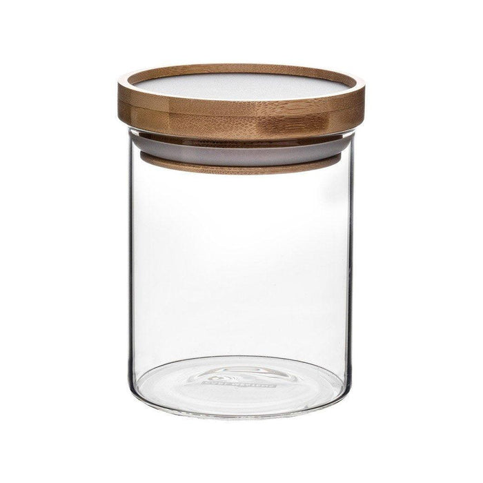 Small Carl Mertens Jar Storage Container with lid displayed on a white background