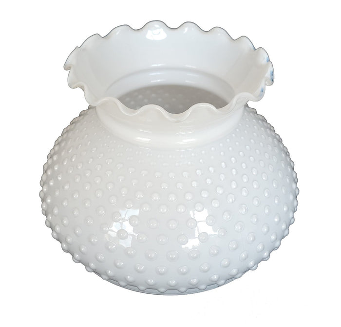 Cased Glass Hobnail Shade - Crimp Top, 7 inch fitter