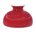 Cased Ruby Glass Rib Shade, 10 inch fitter