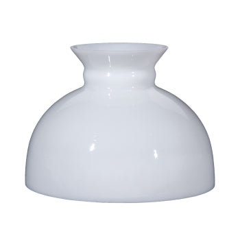 Cased White Glass Student Shade, Plain Top, 10 inch fitter (06060C)