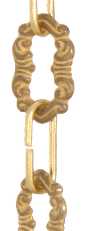 Cast Brass Antique Style Lamp Chain, Unfinished