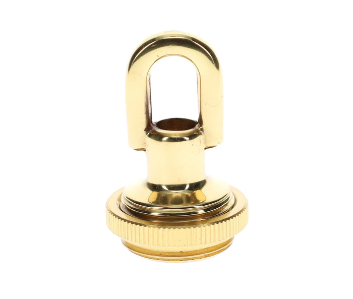 Cast Brass Polished & Lacquered Screw Collar Canopy Set, 1/4 F Tap, Mounting Hardware Kit (10951)
