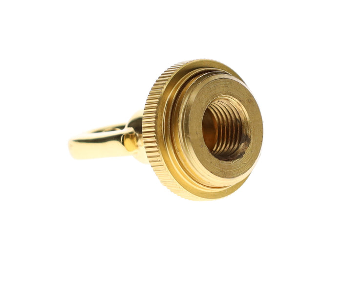Cast Brass Polished & Lacquered Screw Collar Canopy Set, 1/4 F Tap, Mounting Hardware Kit (10951)