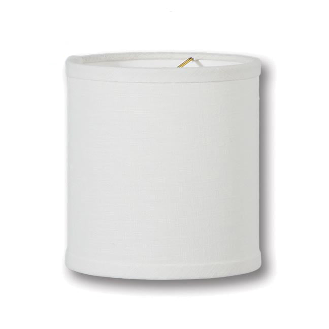 Chandelier Deep Drum Hardback Shades, Off White Color 100% Fine Linen