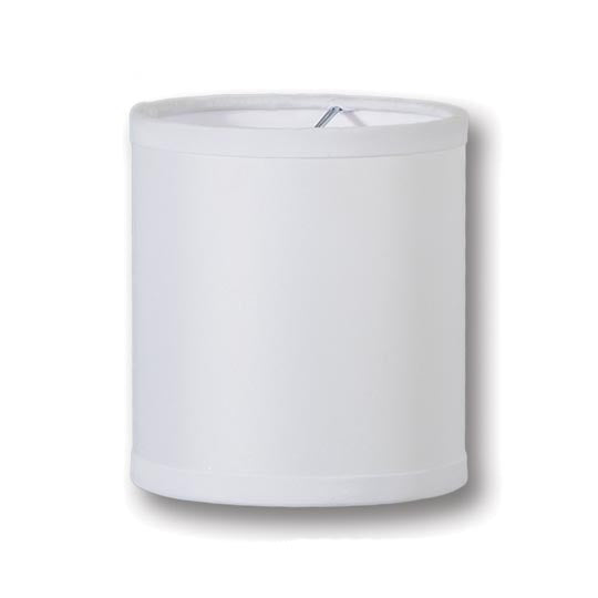 Chandelier Deep Drum Hardback Shades, White Micro Fiber Chiffon