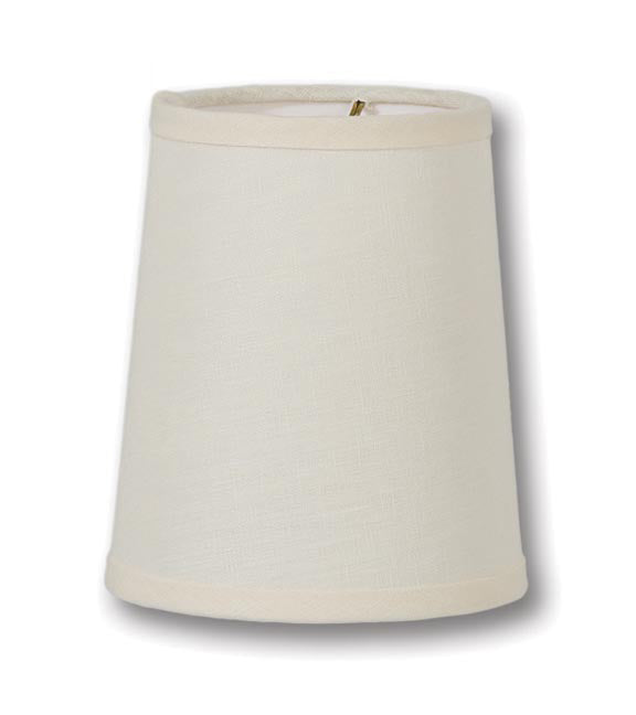 Chandelier Deep Drum Shade, 4(T) x 5(B) x 6(H), Eggshell Color  Linen