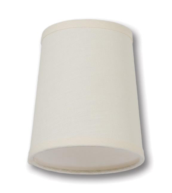 Chandelier Deep Drum Shade, 4(T) x 5(B) x 6(H), Eggshell Color  Linen