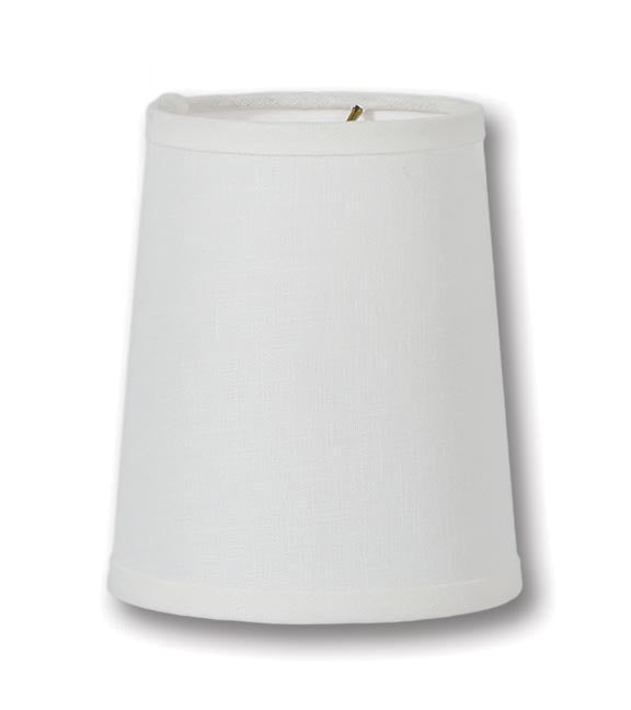 Chandelier Deep Drum Shade, 4(T) x 5(B) x 6(H), Off White Linen