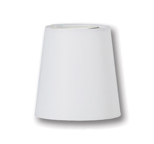 Chandelier Empire Hardback Shades, White Microfiber Chiffon