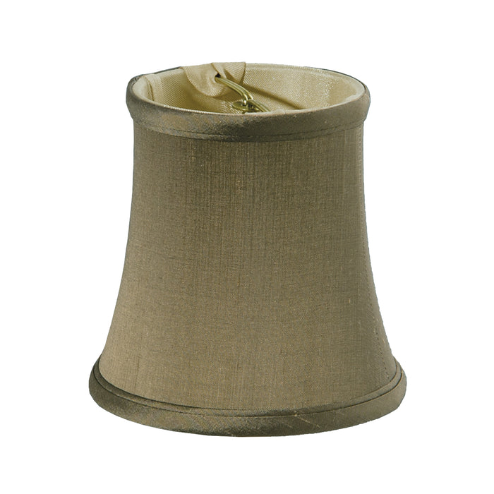 Chandelier Mini Bell Shade - 100% Pure Silk Gold Color (00681G)
