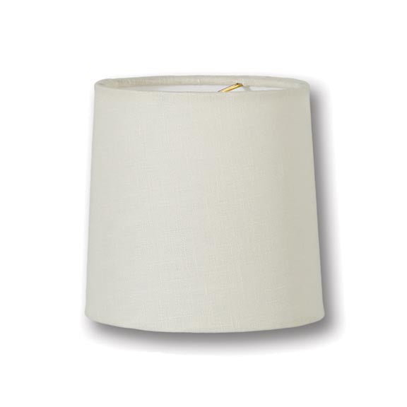 Chandelier Retro Drum Hardback Shades, Eggshell Color 100% Fine Linen