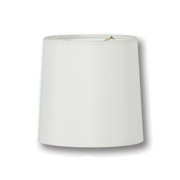 Chandelier Retro Drum Hardback Shades, Ivory Microfiber Chiffon