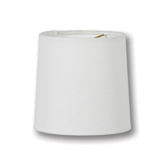 Chandelier Retro Drum Hardback Shades, Off White Color 100% Fine Linen