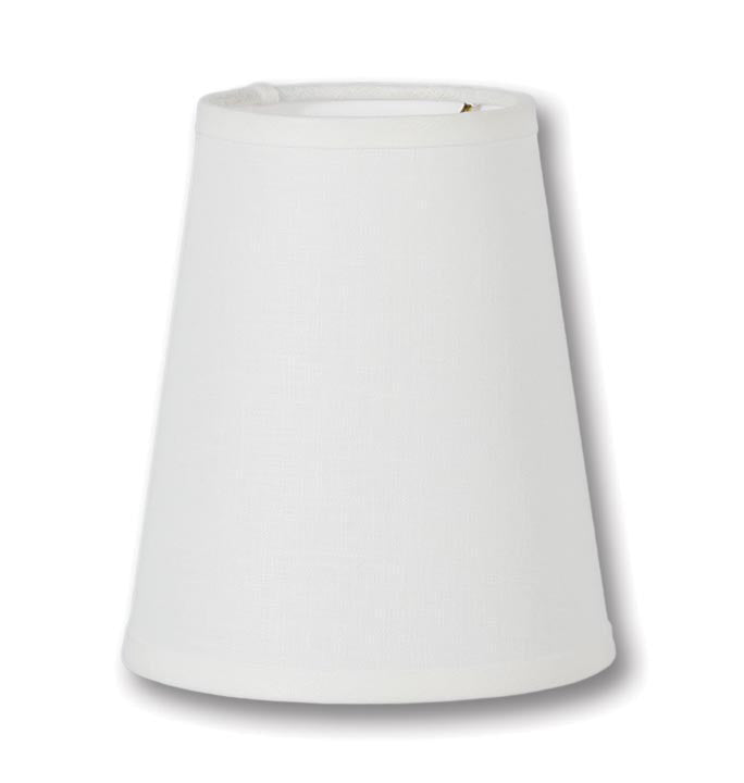 Chandelier Shade, Tapered Deep Empire, 4(T) x 6(B) x 7(H), Off White Linen