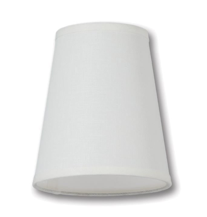 Chandelier Shade, Tapered Deep Empire, 4(T) x 6(B) x 7(H), Off White Linen
