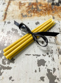 Chartreuse unscented thin taper candles -6pack