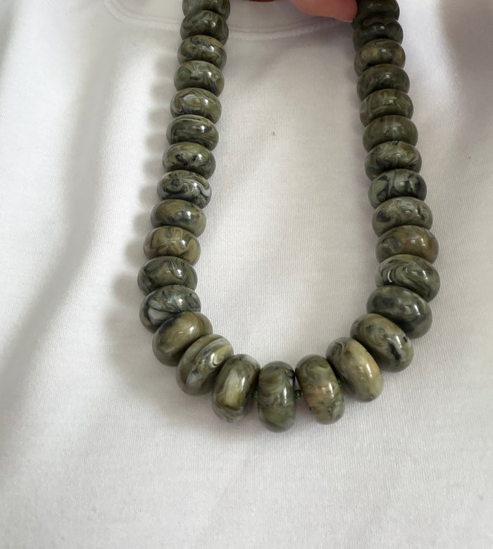 Chunky Green Statement Necklace