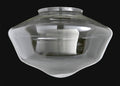 Clear Glass Schoolhouse Shades, Available in 4 or 6 inch lip fitter