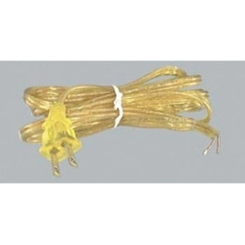 Clear Gold, 18/2 Plastic Covered Lamp Cord - Wire Sets, CHOICE OF 5 LENGTHS (46702)