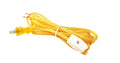 Clear Gold 8 Ft Cord Set w/Rotary On-Off Switch, Choice of SPT