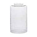 Clear Seeded Glass Cylinder Shape Pendant Lamp Shade 5-1/2" Tall 1-5/8" Fitter Opening (08798SE)