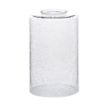 Clear Seeded Glass Cylinder Shape Pendant Lamp Shade 5-1/2" Tall 1-5/8" Fitter Opening (08798SE)