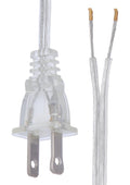 Clear Silver, 18/2 Plastic Covered Lamp Sets, CHOICE OF 4 LENGTHS