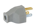 Cooper Brand Industrial Style 2-Pole, 3-Wire Grounded Grey Plug, Fits SVT & SJT Wire