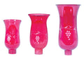 Cranberry Hurricane Shade or Globe Cut Grapes Design, 1-5/8" Fitter Size