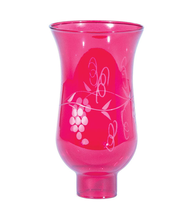 Cranberry Hurricane Shade or Globe Cut Grapes Design, 1-5/8" Fitter Size