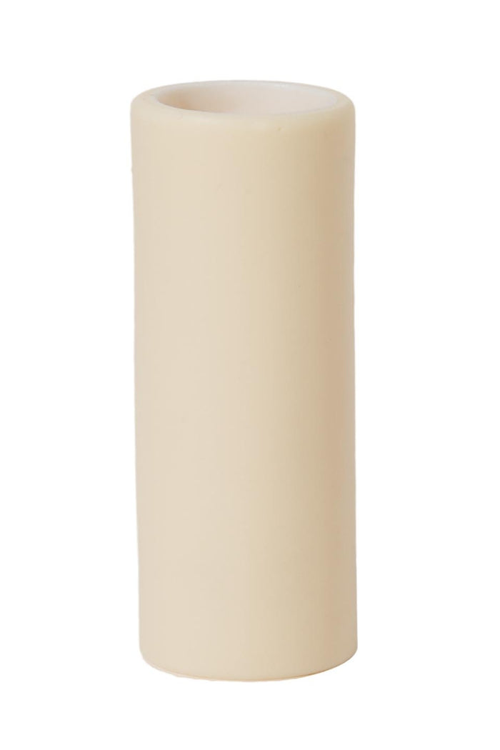 Cream Color Smooth Polybeeswax Candle Cover, Medium Size, Choice of Height