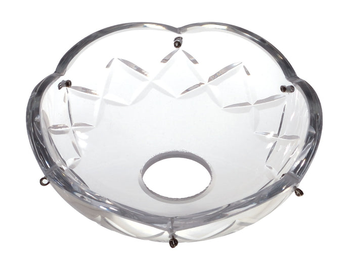 Crystal Bobesche with Crisscross Design, Your Choice of Size Ranging From 4" to 12"