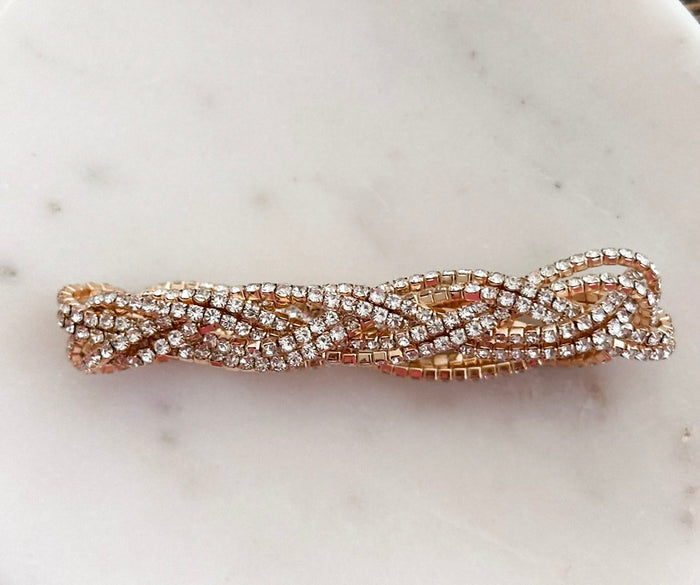 Crystal Pavé Twisted Bracelet