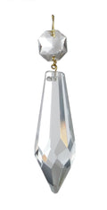 Crystal Plug Drop, your choice of sizes, brass pinning