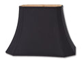 Cut Corner Rectangle Lamp Shades - Black Color, Tissue Shantung Material