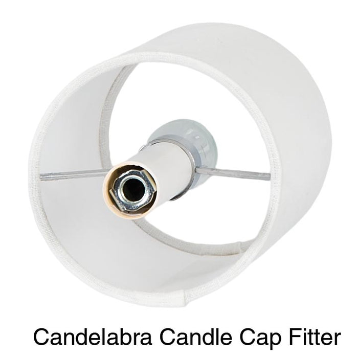 Cylinder style Chandelier Hardback Shade, 4(T) x 4(B) x 6.5(H), Off-White Linen