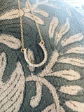 CZ Embedded Horseshoe Necklace