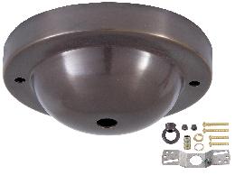 Deep Dome Shape Antique Bronze Canopy & hardware kit with matching finish