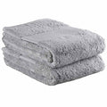 Set of 1 folded 36 x 72 light grey Delilah Home 100 organic cotton bath towels displayed on a white background