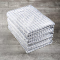 Set of 4 butterfly blue Delilah Home 100% Organic Cotton Kitchen Towels displayed on a wooden surface